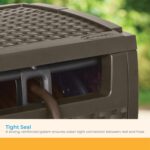 Suncast 175 ft. Wicker Style Resin Hose Hideaway with Hose Guide, Java, Made in the USA - Image 5