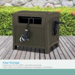 Suncast 175 ft. Wicker Style Resin Hose Hideaway with Hose Guide, Java, Made in the USA - Image 6