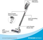 BLACK+DECKER POWERSERIES 16V MAX Stick Vacuum Cordless Rechargeable with LED Lights,Portable Vacuum Cordless, Lightweight, Anti-Tangle, Self-Standing, Multi-Surface, White (BHFEA420J) - Image 3