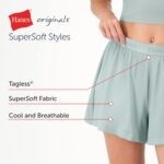 Hanes Women's Originals Sleep Shorts, 2-Pack, Comfywear Supersoft Lounge Shorts Pack, 3.25" - Image 4