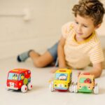 Melissa & Doug K's Kids Pull-Back Town Vehicle Set - Baby Toys Set with 4 Soft Toy Cars and Trucks, Surface Washable with Removable Wheels, Learning Toys for Babies and Toddlers - Image 4