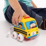 Melissa & Doug K's Kids Pull-Back Town Vehicle Set - Baby Toys Set with 4 Soft Toy Cars and Trucks, Surface Washable with Removable Wheels, Learning Toys for Babies and Toddlers - Image 6