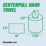 Cascades PRO Select Centerpull Hand Towel 2-Ply - Center Pull Paper Towel for Dispensers - Universal Fit - Premium Bulk - 600 Sheets/Roll, 6 Rolls / Box - H153 - White - Image 4