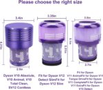 V10 Filters for Dyson V10 Cyclone Series, V10 Animal, V10 Absolute, V10 Total Clean, SV12, Part No. 969082-01, 3 Pack Filters and 1 Clean Brush. - Image 3