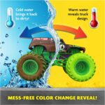 Monster Jam Mud Blasters, Grave Digger and Megalodon Color Changing Trucks 2-Pack, 1:64 Die Cast Vehicle, Kids Toys for Boys and Girls 3 and Up - Image 4