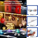 3 Set 10FT Extension Cable for Govee Permanent Outdoor Lights Series, IP68 Waterproof Extension Cord for Govee H705A H705B H705C, H705D H705E H705F, H706A H706B H706C, H805A H805B H805C - Image 5
