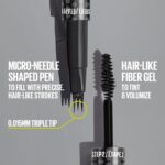 Maybelline Brow Inserts Eyebrow Pen, Micro Needle Shaped 2-In-1 Dual-Ended Brow Makeup Pen and Gel, Water-Resistant, Smudge Proof for Up to 36-HR Wear, Ash Brown - Image 3