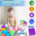 Soft Building Blocks for Toddler, Blocks for Kids 6 Months and up, Large Creative Stacking Blocks 20 PCS STEM Toddler Toys Gifts, Educational Baby Blocks Colorful Soft Block Sets - Image 3