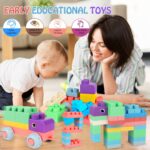 Soft Building Blocks for Toddler, Blocks for Kids 6 Months and up, Large Creative Stacking Blocks 20 PCS STEM Toddler Toys Gifts, Educational Baby Blocks Colorful Soft Block Sets - Image 5