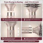 Mythsight StyleVibe 6-in-1 Air Styler, Hair Dryer & Blow Dryer Brush with Travel Bag - Auto Wrap Curls (L/R), Fast Drying, Thermal Round Brush for Smooth Blowouts & Frizz-Free Volume, No Heat Damage - Image 7