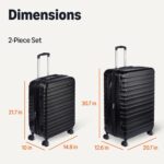 Amazon Basics 2-Piece Hardside Luggage Set (21" Carry-on, 30"), Expandable Suitcases with Spinner Wheels, Scratch-Resistant Surface, Black - Image 6