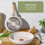 T-Fal Revive Nonstick Ceramic Frying Pan Set (2-Piece) 8" & 10" Skillet, Oven Safe to 350°F, Stay-Cool Handle, Kitchen Pots and Pans, Cream Granite - Image 5