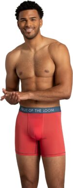 Fruit of the Loom Men's Getaway Boxer Briefs, Lightweight Breathable Fabric, Quick Dry & Odor Control - Image 4