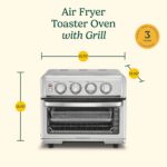 Cuisinart Air Fryer Toaster Oven with Grill, 1800W 8-1 Air Fryer Oven with Bake, Convection Bake, Grill, Broil and Warm Options, Large Capacity, 60-Minute Timer, TOA-70W, White - Image 6