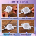 Beeveer 70 Set Light Clips Compatible with Govee Pro H706 H806 Mounting Clips with 140 Screws Compatible with Govee H706 H806 Pro Permanent Outdoor Lights Extension, Install Firmly (White) - Image 4