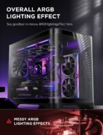 Asiahorse Dawn 120mm Case Fan, ARGB PWM 1850RPM/71CFM Airflow, Forward & Reverse Blade Design, Low Noise, Precision HDB Bearings High Performance RGB PC Fan Modular Connection - Image 3