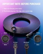 16Ft Extension Cable for Govee Permanent Outdoor Lights 2/Pro, Deck Lights, IP68 Waterproof Extension Cord Compatible with Govee H705D H705E H705F, H706A H706B H706C, H7067 H7068 H7069 - Image 3