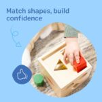 Melissa & Doug Shape Sorting Cube - Classic Wooden Toy With 12 Shapes - Image 3