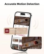Momcozy Smart Baby Monitor, 2K HD Contact-Free Baby Camera | Smart Notifications for Cry/Sound/Motion, Sleep Activity Log, 2-Way Audio, Night Vision, Table&Floor Stand,2.4/5GHz Wifi,BM08 - Image 3