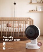 Momcozy Smart Baby Monitor, 2K HD Contact-Free Baby Camera | Smart Notifications for Cry/Sound/Motion, Sleep Activity Log, 2-Way Audio, Night Vision, Table&Floor Stand,2.4/5GHz Wifi,BM08 - Image 7