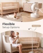 Momcozy Smart Baby Monitor, 2K HD Contact-Free Baby Camera | Smart Notifications for Cry/Sound/Motion, Sleep Activity Log, 2-Way Audio, Night Vision, Table&Floor Stand,2.4/5GHz Wifi,BM08 - Image 8
