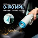 NEW Shark BlastBoss — All-in-One Air Blasting System with BlastBroom, Precision Nozzle, Extension Wand, Indoor/Outdoor Cleaning, 0-190 MPH, Cordless Handheld Blower, Rechargeable, Sage, AB2111GN​​ - Image 3
