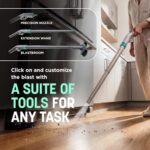 NEW Shark BlastBoss — All-in-One Air Blasting System with BlastBroom, Precision Nozzle, Extension Wand, Indoor/Outdoor Cleaning, 0-190 MPH, Cordless Handheld Blower, Rechargeable, Sage, AB2111GN​​ - Image 4
