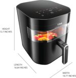 T-fal Infrared Air Fryer, 2x Faster Than Traditional Heating*, Large Air Fryer Dehydrator Combo, 8 Cooking Functions, Window With Light, No-Shake Technology, Dishwasher Safe, 1800W, Black - Image 5