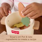 Fisher-Price Tiny Garden Wooden Soup Pretend Cooking Playset | 16-Piece Wood Play Food Veggies and Accessories, Kitchen Toys for Preschool Kids Ages 3+ Years (Amazon Exclusive) - Image 4