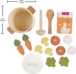 Fisher-Price Tiny Garden Wooden Soup Pretend Cooking Playset | 16-Piece Wood Play Food Veggies and Accessories, Kitchen Toys for Preschool Kids Ages 3+ Years (Amazon Exclusive) - Image 6