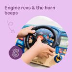 Melissa & Doug Vroom & Zoom, Interactive Wooden Dashboard, Racing Car Steering Wheel Toy, Lights & Sounds, Preschool Learning Toys for Girls & Boys 3+ - FSC Certified - Image 3
