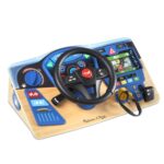 Melissa & Doug Vroom & Zoom, Interactive Wooden Dashboard, Racing Car Steering Wheel Toy, Lights & Sounds, Preschool Learning Toys for Girls & Boys 3+ - FSC Certified - Image 4