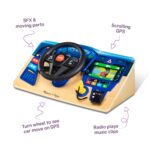 Melissa & Doug Vroom & Zoom, Interactive Wooden Dashboard, Racing Car Steering Wheel Toy, Lights & Sounds, Preschool Learning Toys for Girls & Boys 3+ - FSC Certified - Image 5