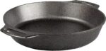Lodge Seasoned Cast Iron Baker’s Skillet - Heavy Duty Baking Pan with Dual Handles - Oven Ready Cast Iron Bakeware for Desserts, Roasting & Baking - 10.25 Inches - Image 4