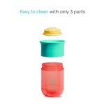Munchkin Control Flow Open Training Toddler Cups with Removable Valve, 18+ Months, 10 Ounce, 2 Pack, Coral - Image 4