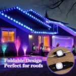 Nuanchu 66 Pcs Light Clips Set Compatible with Govee Pro H706 H806, 60 Mounting Clips & 6 Gable Light Bracket with 150 Screws Compatible with Govee Pro Outdoor Lights 100ft (Black) - Image 7