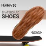 Hurley Marley Kids Lace Up Canvas Sneakers – Low Cut Skateboarding Shoes for Kids, Sports Shoes for Boys and Girls - Image 4