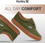 Hurley Marley Kids Lace Up Canvas Sneakers – Low Cut Skateboarding Shoes for Kids, Sports Shoes for Boys and Girls - Image 6