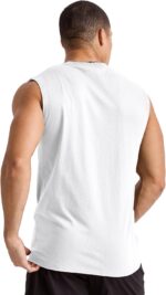 Hanes Men's Essentials Midweight Muscle T-Shirt Pack, Cotton Muscle Tank Shirts, 3-Pack - Image 3