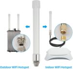 WiFi Antenna Dual Band 2.4GHz 5GHz 5.8GHz 8dBi RP-SMA SMA Male Outdoor Indoor Antenna with 10ft KMR195 Cable for WiFi Router Hotspot Security IP Camera - Image 3