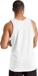 Hanes Men's Essentials Tank Top Pack, Midweight Cotton Tanks, Sleeveless Shirts, 3-Pack - Image 3