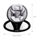 Munchkin Electric Baby Swing, Portable and Lightweight, Bluetooth Enabled Infant Rocker with Natural Sway in 5 Ranges of Motion, Newborn Nursery Essentials, Black/Grey - Image 5