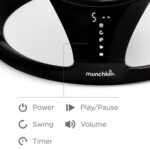 Munchkin Electric Baby Swing, Portable and Lightweight, Bluetooth Enabled Infant Rocker with Natural Sway in 5 Ranges of Motion, Newborn Nursery Essentials, Black/Grey - Image 6