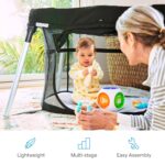 Munchkin Ultra-Lite 3-in-1 Playard, Travel Crib and Bassinet for Newborn Babies Up to 24 Months - Lightweight, No Tool Assembly, Mattress Plus Cover Included, Black - Image 5