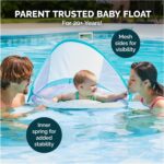 SwimWays Baby Spring Float, Baby Pool Float with Canopy, Swim Training PFD, Swimming Pool Accessories for Babies and Toddlers 9-24 Months, Mermaid - Image 4