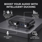 ASHATA Microphone Preamp, Microphone Preamplifier Mic Preamp with Ducking Mic Gain Booster, XLR 6.35mm 3.5mm Input, for Broadcast Conference KTV - Image 4