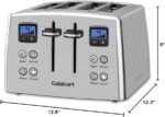 Cuisinart 4 Slice Countdown Motorized Toaster, Compact Design with Extra-Wide Slots for Toasting, Defrost & Reheat Functions, CPT-435P1, Stainless Steel - Image 8