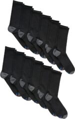 Hanes Men's Socks, Active Cool X-temp Lightweight Moisture-wicking Cushioned Ankle, Crew and No Show, 12 and 14 Pair Packs - Image 3