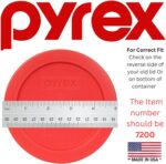 Pyrex 7200-PC 2-Cup Red Food Storage Lid (4-Pack) - Made in USA | BPA-Free Plastic | Round Shape | Designed for 7200 Glass Bowl | Dishwasher Safe | Resists Stains and Odors - Image 3