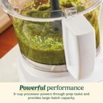 Cuisinart 9-Cup Continuous Feed Food Processor with Fine and Medium Reversible Shredding and Slicing Disc, Universal Blade, Continuous-Feed Attachment, and In-Bowl Storage (White) - Image 3
